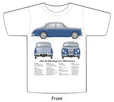 MG Magnette ZB Varitone 1956-58 T-shirt Front